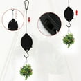thumbnail image 4 of Retractable Plant Hanger,Plant Pulleys for Hanging Plants,Easy to Raise and Lower,Auto Lock,Heavy Duty, Adjustable Hook for Garden Baskets Pots,Birds Feeder, 2 Pack, 4 of 8