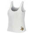 thumbnail image 2 of Women's WEAR by Erin Andrews Cream Minnesota Vikings Cozy Scoop Neck Tank Top & Pants Sleep Set, 2 of 5