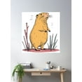 thumbnail image 2 of Whimsical Capybara Illustration Poster Wall Art, Modern Wall Decor For Living Room Bedroom, 16x24 UNFRAMED, 2 of 3