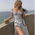thumbnail image 1 of Robe Maxi à Bretelles Spaghetti Imprimée Florale pour Femmes, Dos Nu, Longue, 1 of 5