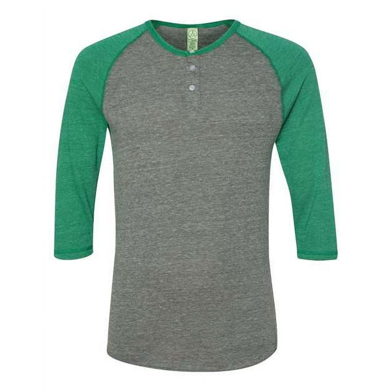 Eco-Jersey 3/4-Sleeve Raglan Henley