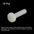 thumbnail image 3 of Unique Bargains Nylon Machine Screws, M6x25mm Slotted Pan Head Fasteners Bolts, White 16Pack, 3 of 4