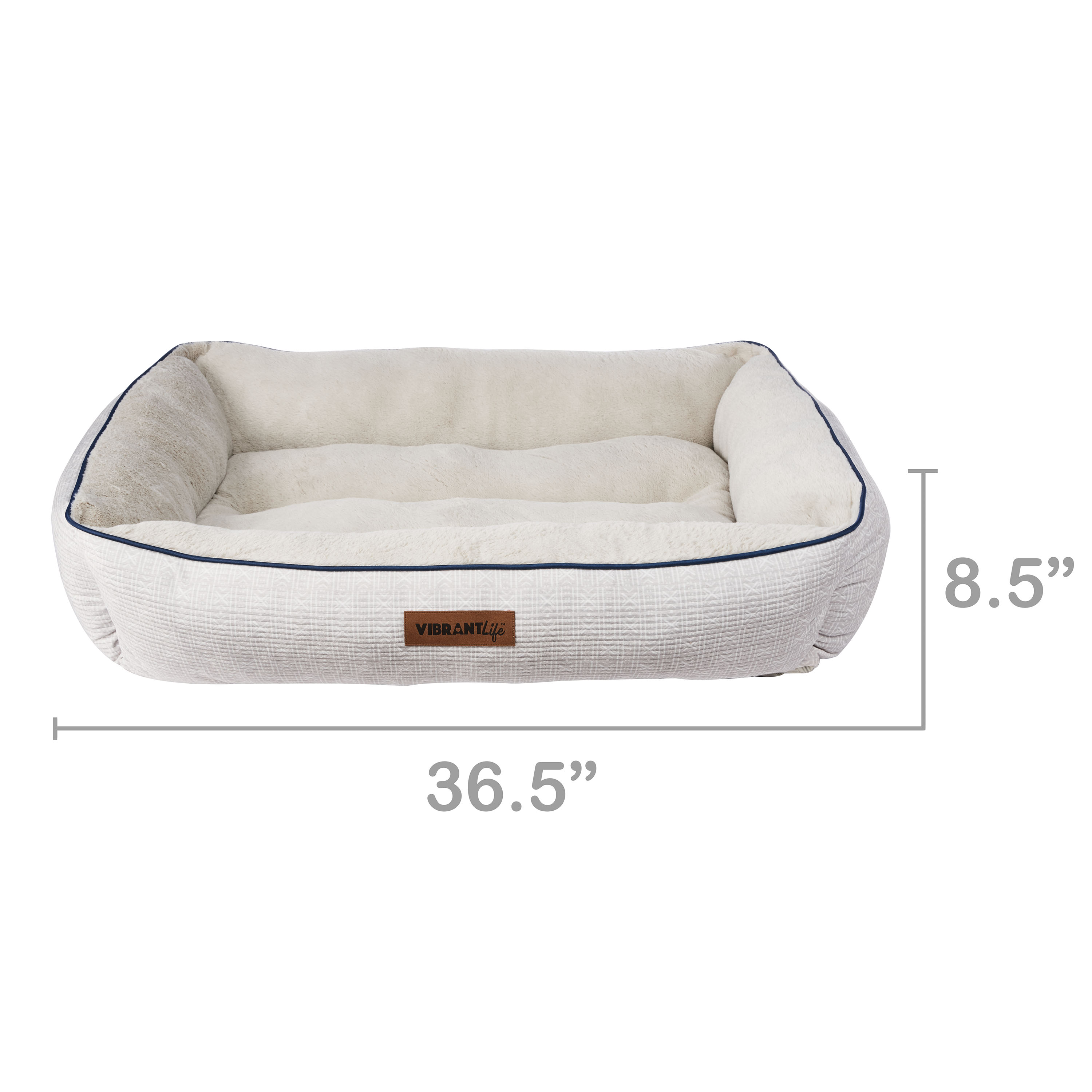 Vibrant Life Large Lounger Pet Bed, 36" x 27"