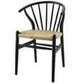 thumbnail image 3 of Side Dining Chair, Set of 2, Wood, Black, Modern Contemporary Urban Design, Kitchen Room Cafe Bistro Restaurant Hospitality, 3 of 4