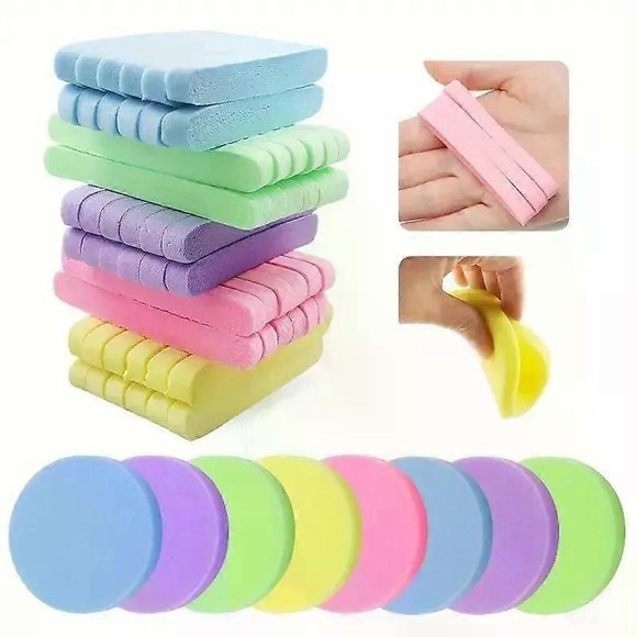 10/20/30PCS Compressed Facial Sponge for Estheticians Face Round Cleansing Sponge Makeup Removal Pad Exfoliating Spa Washing
