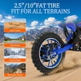 thumbnail image 3 of FONA 49cc 2-Stroke Dirt Bike for Kids 8-12, 25mph Mini Motorcycle with Dual Disc Brakes, Multi Terrain Tires, Suspension & Soft Seat Blue, 3 of 7