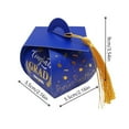 thumbnail image 5 of Sylvtty 50 Pcs Graduation Cap Gift Box with Tassel Class of 2025 Congrats Grad Treat Box Table Centerpiece for Graduation Party Favors, 5 of 7