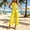 Yellow, variant on Women’s Sleeveless V Neck Jumpsuit Front Zip up Closure Side Pockets Loose Fit Wide Leg Cropped Pants One Piece Outfit for Daily Wear Yellow