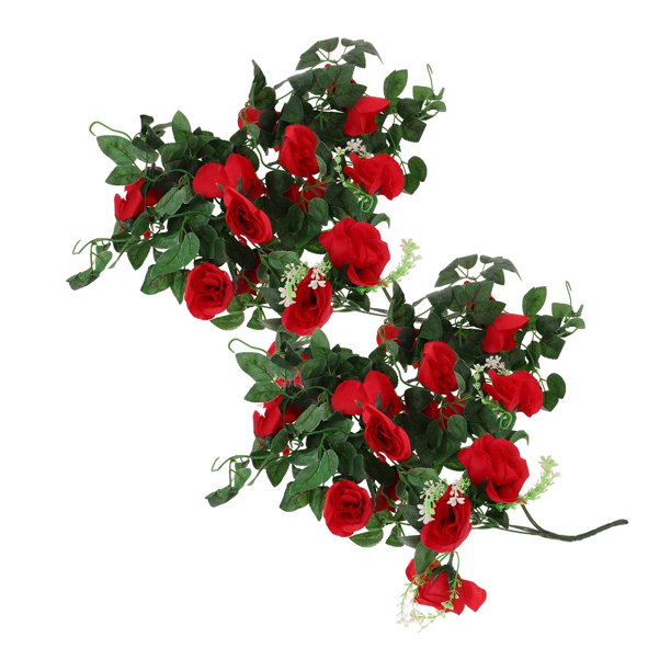unbranded 2Ud Guirnalda De Flores Artificiales Rojas Para De Bodas Y Fiestas