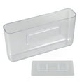 thumbnail image 3 of Storage Bin Desk Organizer, Transparent Space Saving Sturdy Wall Mounted Plastic Back Adhesive Strong Stickiness Desk Storage Holder  For Study, 3 of 8