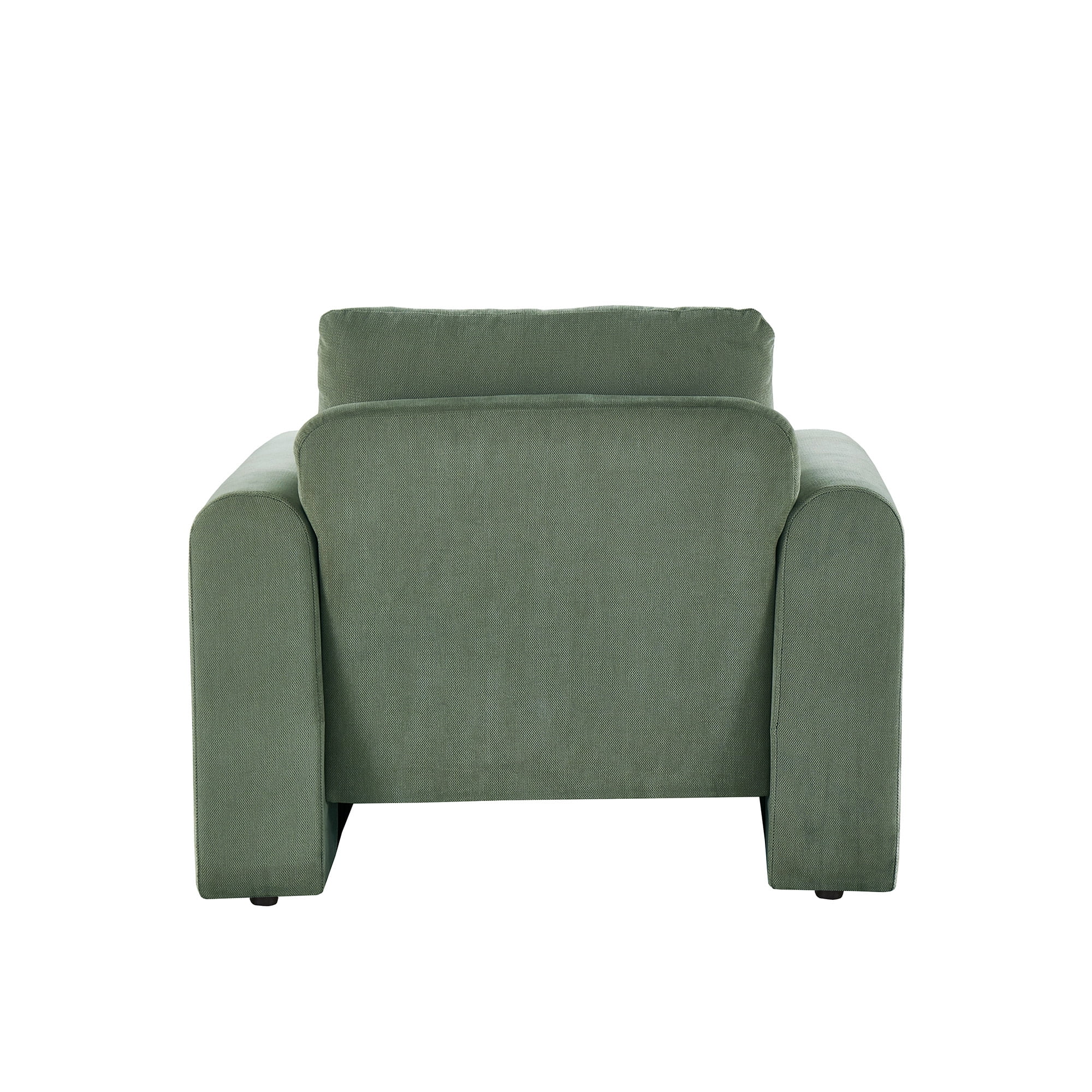 Weston Home Hampden Round Arm Chenille Accent Chair in Moss Green