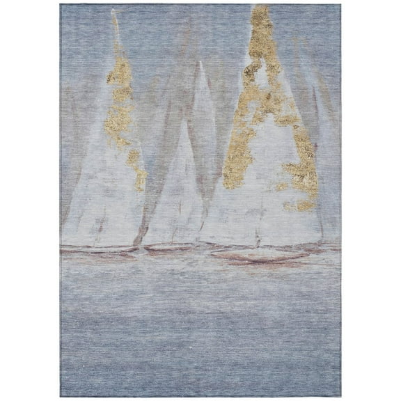 Dalyn Rugs Machine Washable Indoor/Outdoor Chantille ACN2084 Blue 10' x 14' Rug