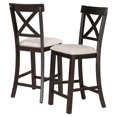 thumbnail image 4 of 6 Piece Rustic Dining Table Set with 4 Upholstered Chairs and 1 Bench, 2 Tier Wood Rectangular Table with Bottom Storage Shelf, 4 of 8