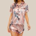 thumbnail image 2 of GHSOHS Sleepwear Pajamas for Women Set 2 Piece Pajama Set for Women Pajamas Homewear Set Short Sleeve Shorts Pajamas Set Sleepwear Two-piece Pj Sets Outfits Lounge Sets Nightwear 2 Piece Outfits, 2 of 7