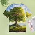 thumbnail image 4 of Tree with Life Women's Short Sleeve T-Shirt Crew Neck Casual Summer Trendy Loose Fit Tops, 4 of 6