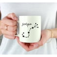 thumbnail image 3 of Koyal Wholesale Zodiac Sign Ceramic Coffee Mug, Scorpio Star Constellation, Minimalistic Black, 3 of 5