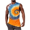 thumbnail image 2 of COSFO Running Men Tank Tops Muscle Tie Dye Summer Graphic Tees Classic Fit Crew Neck Moisture Wicking Sleeveless Breathable Shirts, 2 of 5