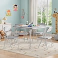 thumbnail image 2 of Gigicloud Juego de Mesa y 4 Sillas Plegables para Niños 2-10 Años | Set de Actividades con Patas Antideslizantes,Ideal para Comedor, Guardería, Aula y Espacios Pequeños(Gris, 2 of 8