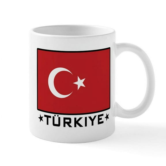 CafePress - Flag Of Turkiye Mug - 11 oz Ceramic Mug - Novelty Coffee Tea Cup