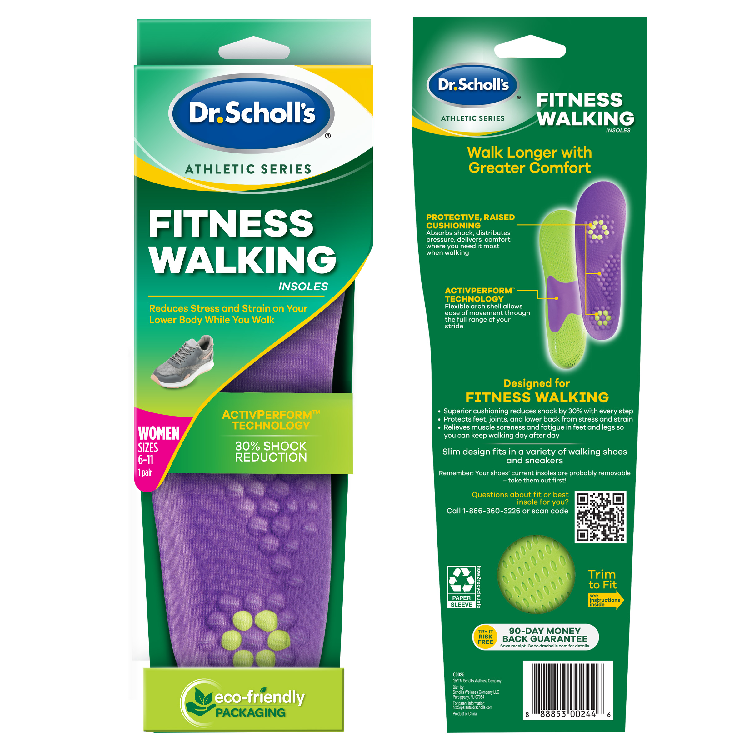 Dr. Scholl's Fitness Walking Insoles for Men (6-10) Inserts to Reduce Strain on your Lower Body - image 3 of 4