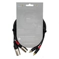 thumbnail image 2 of Cordial Cables 20' Unbalanced Twin Cable - Male XLR to RCA - Black - CFU6MC, 2 of 2