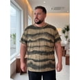 thumbnail image 4 of DARING DIVA Men's Big Tall Tie-Dye Crew Neck Short Sleeve T-Shirts XL Khaki, 4 of 7