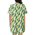 thumbnail image 6 of Rateoe Banana Tree Leaves Pattern Women's Short-Sleeved Pajama Set - 2 Piece Soft and Lightweight Sleepwear Set-X-Large, 6 of 7