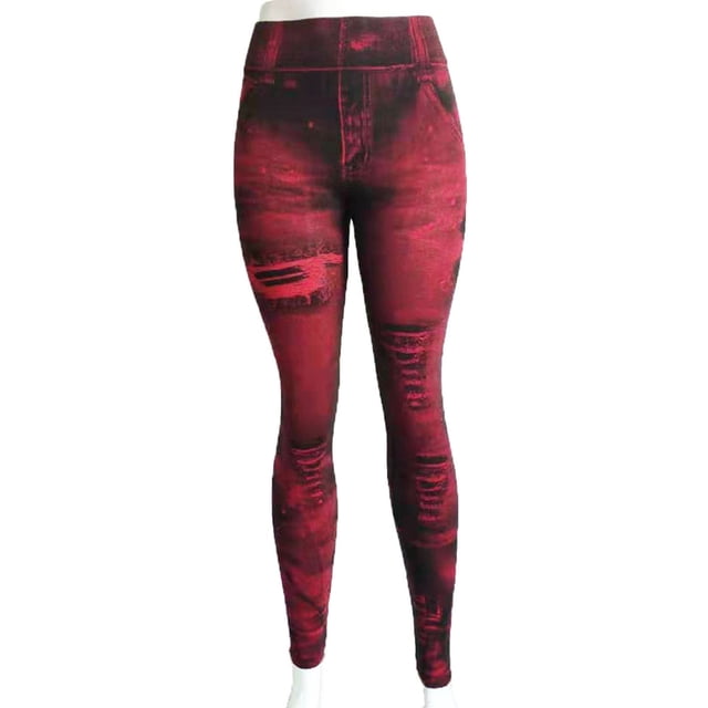 Pantalones de mujer Leggings Ultra suave clásico Denim Jean Leggings pantalones casuales imitación de mezclilla súper elástico señoras pantalones delgados GERsome GERS41