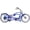 Blue, variant on Tracer Raider Pro DS7 Stretch Beach Cruiser Bike, 26" Wheel, V-Handlebar, 7-speed, Disc Brake, for Men,Blue