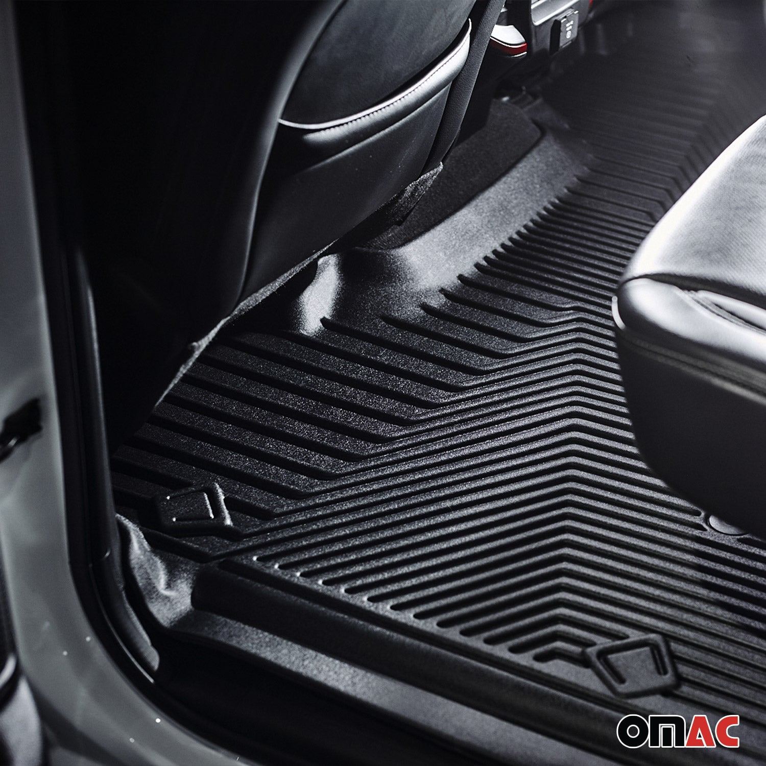 OMAC Premium Floor Mats for Toyota Tundra 2022-2026 All-Weather Heavy Duty Black