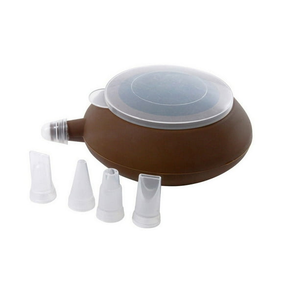 Raindrops 1Pack Coffee Colored Macaron Silicone Squeezer Pen for Cake Decorating and Baking Accessories