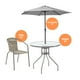 thumbnail image 1 of Naterial Set de Comedor para Exterior: Mesa + 4 Sillas + Sombrilla para Jardín Tipo Ratán, Modelo Elías, 1 of 5
