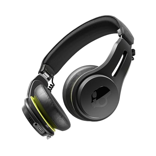 Skullcandy Icon ANC On-Ear Active Noise Cancelling Wireless Bluetooth Headphones, 60 Hr Battery, Microphone, Works with iPhone Android - Black