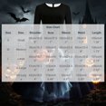 thumbnail image 3 of Karymi Easter Dresses for Women Halloween Print Swing Midi Dress, Solid Crew Neck Long Sleeve Satin Bow Waist Vintage A Line Party Costume Dress Wedding Guest Dresses for Women, 3 of 6