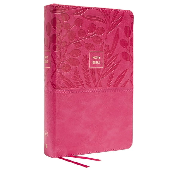 KJV Holy Bible: Large Print Single-Column with 43,000 End-Of-Verse Cross References, Pink Leathersoft, Personal Size, Re, (Hardcover)