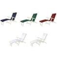 thumbnail image 2 of All Things Cedar TF53-RW Teak Steamer Chair | Foldable Outdoor Chaise Lounge Chair  | Royal White Cushions - 24L x 70W x 37H, 2 of 4