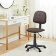 thumbnail image 6 of VECELO Armeless Home Office Chair, Ergonomic Low-Backrest Computer Chiar with Adjustable Height 360° Swivel Rolling Chair, Coffee, 6 of 9