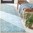 thumbnail image 2 of SAFAVIEH Four Seasons Delbert Trellis Polyester Area Rug, Light Blue/Ivory, 8' x 10', 2 of 7