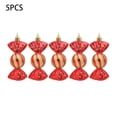 thumbnail image 3 of Bewildely Paquete de 5 bolas de dulces de Navidad que cuelgan las decoraciones navideñas DIY Art Tree Wall Pendant Atmósferas Ornament Home Decor Red Type3 NO3 Bewildely HA064929-05B, 3 of 6