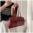 thumbnail image 1 of Bolsa de hombro PU Leather Tote Bolso de arco lindo para mujeres rojo, 1 of 9