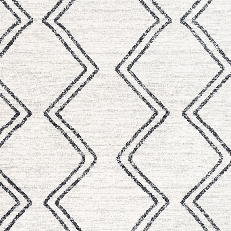 Well Woven Kennedy Chevron Area Rug, 6.58' x 9.25', Cotton Fringe For Authentic Look, Super Soft Pile, Durable, Easy To Clean