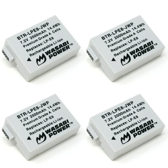 Wasabi Power Battery for Canon LP-E8 (4-Pack)