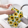 thumbnail image 6 of Sikiie Sunflowers Waffle Weave Kitchen Dish Cloth,Super Absorbent Kitchen Dish Towels 16*26 Inches for Dish Rags Washing Dishes, Drying Dishes, 6 of 7