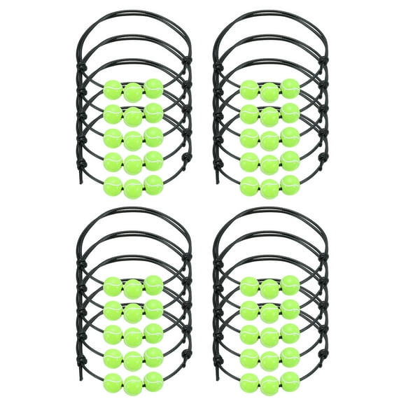 Unique Bargains Tennis Bracelets, 20 Pcs Tennis Gifts Adjustable Bracelet Black Green