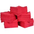 thumbnail image 2 of Bulk 12” x 12” All Purpose Economy Microfiber Towels | Red - Case of 400 | No Lint, Non Abrasive, Highly Absorbent Household Cleaning Tools for House, Kitchen, Car, Window, 2 of 9