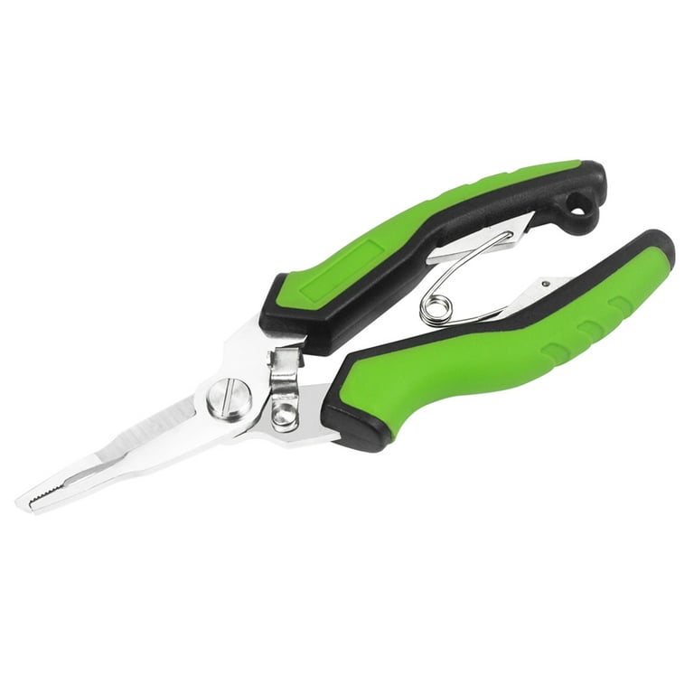 Eccomum Fishing Pliers Stainless Steel Line Cutter Curved Nose Remove Hook Fishing Tackle Fishing Gear, Size: FG-1043