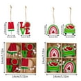 thumbnail image 3 of 12pcs Hangings Watermelon Style 4 Boxes Wooden Pendant Summer Simulation Watermelon Small Pendant, 3 of 5