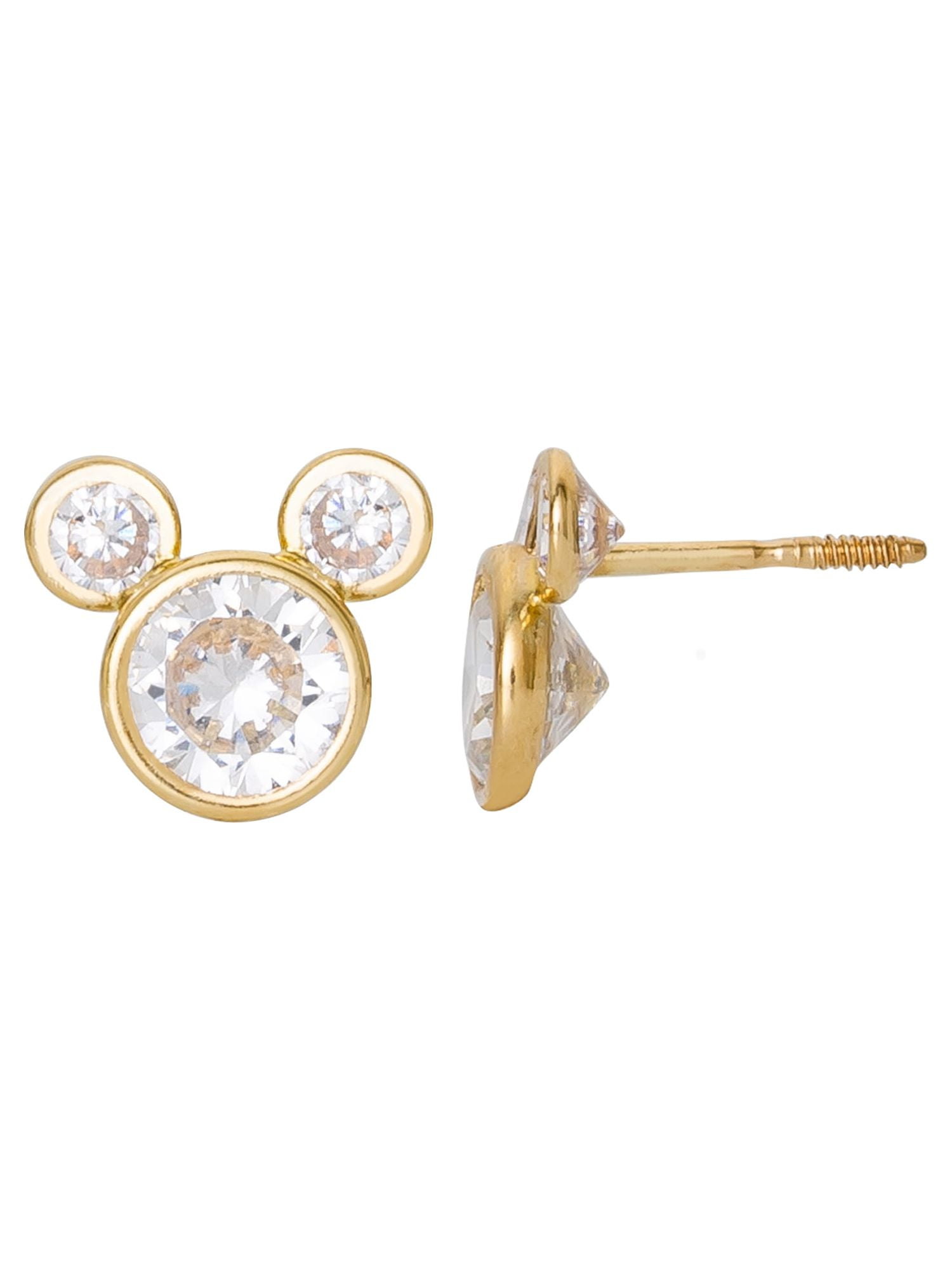 Disney Girls/Tween 10KT Yellow Gold Mickey Mouse Earrings