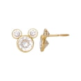 thumbnail image 2 of Disney Girls/Tween 10KT Yellow Gold Mickey Mouse Earrings, 2 of 2