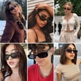 thumbnail image 2 of Gafas de sol Tskestvy Retro Vintage Small Square 90s UV400 para mujer, 2 of 6